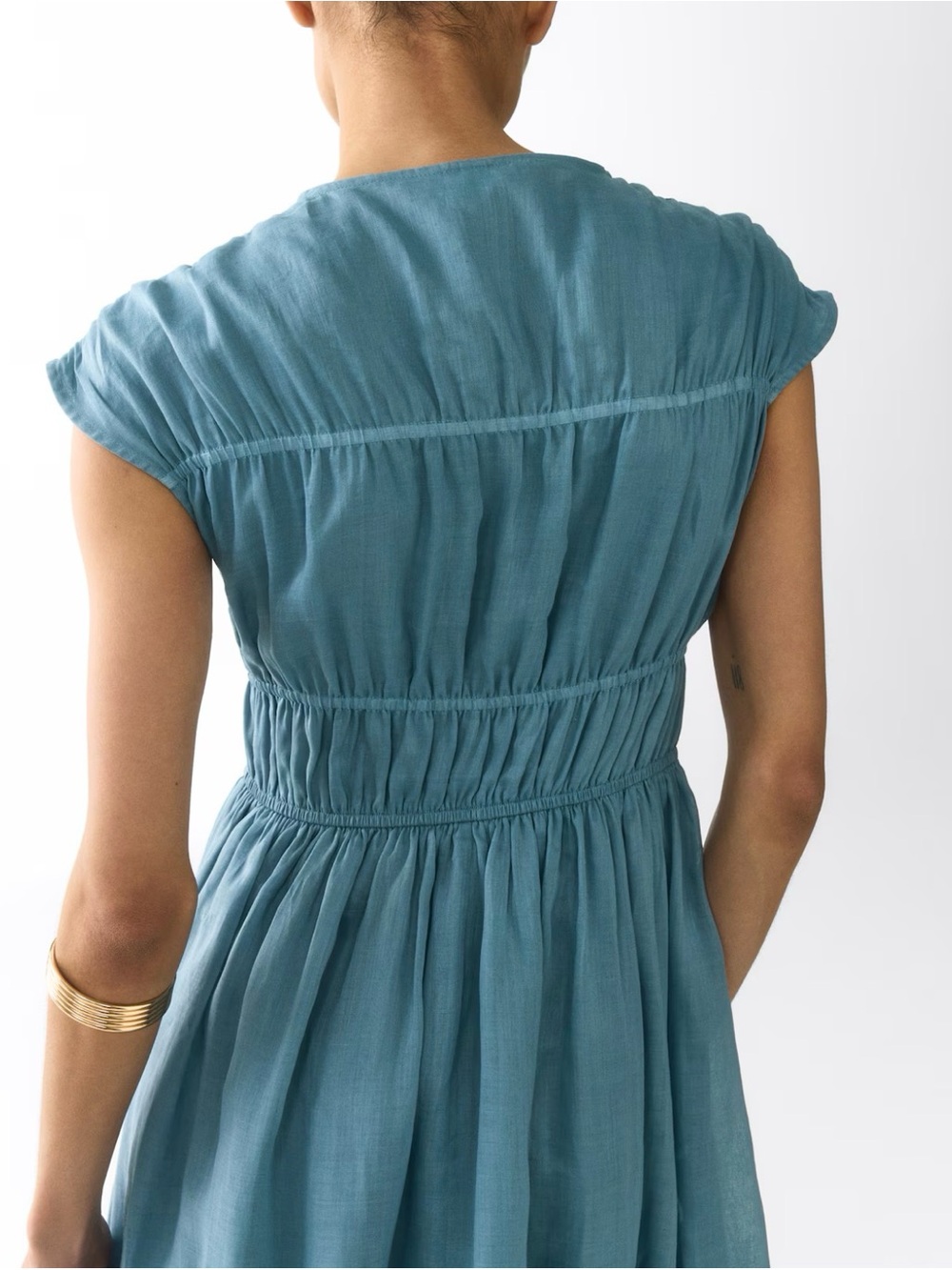 H&M premium drawstring detailed ramie dress - Picture 5 of 11